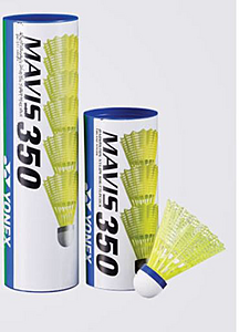 Yonex Mavis 350 Badmintonball weiß 10X6=60 Stück Nylonshuttle Farbe grün/langsa 