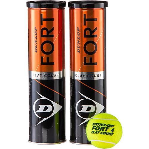 Dunlop Fort Clay Court Bi-Pack Tennisball 2 x 4er Dosen 8 Bälle