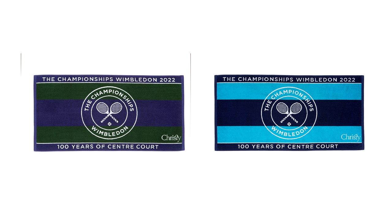 Wimbledon 2022 Damen & Herren on court Player Towel Tennis Handtuch 2er Set
