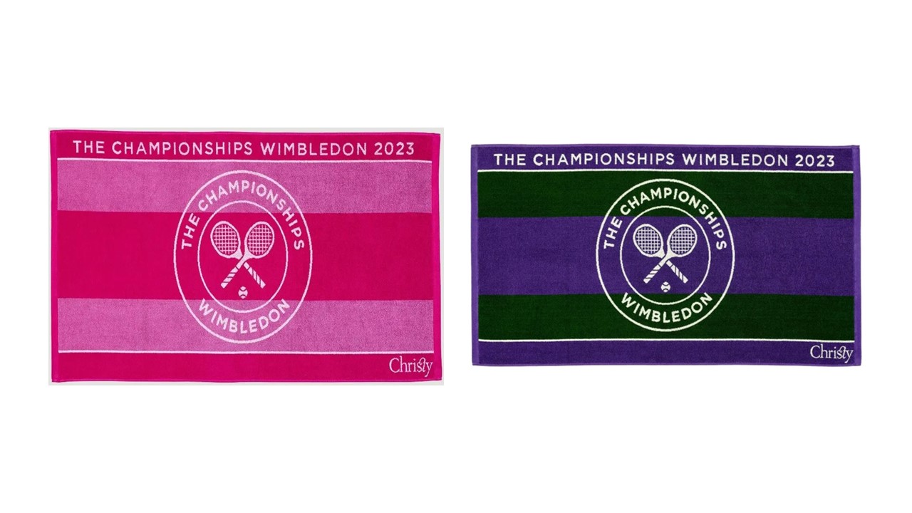 Wimbledon 2023 Damen & Herren on court Player Towel Tennis Handtuch 2er Set