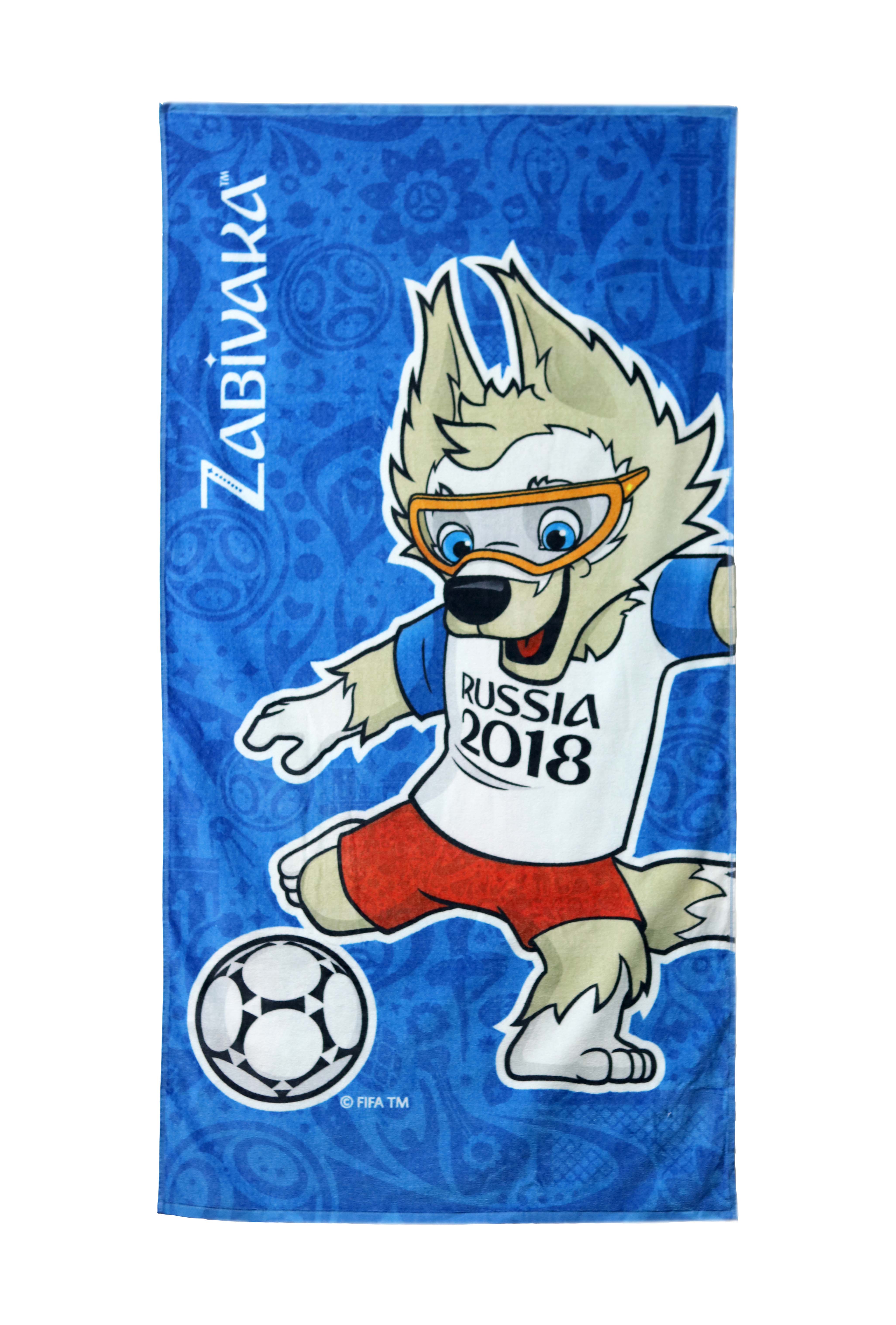 Offiz. FIFA Russia WM 2018 Fußball Handtuch Badetuch Zabivaka World Cup Towel