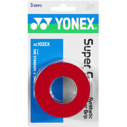 Yonex Overgrip Super Grap rot 3er Griffbänder Tennis Squash Badminton