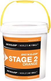 Dunlop orange Stage II ein Eimer mit 60 Stage 2 Tennisbällen