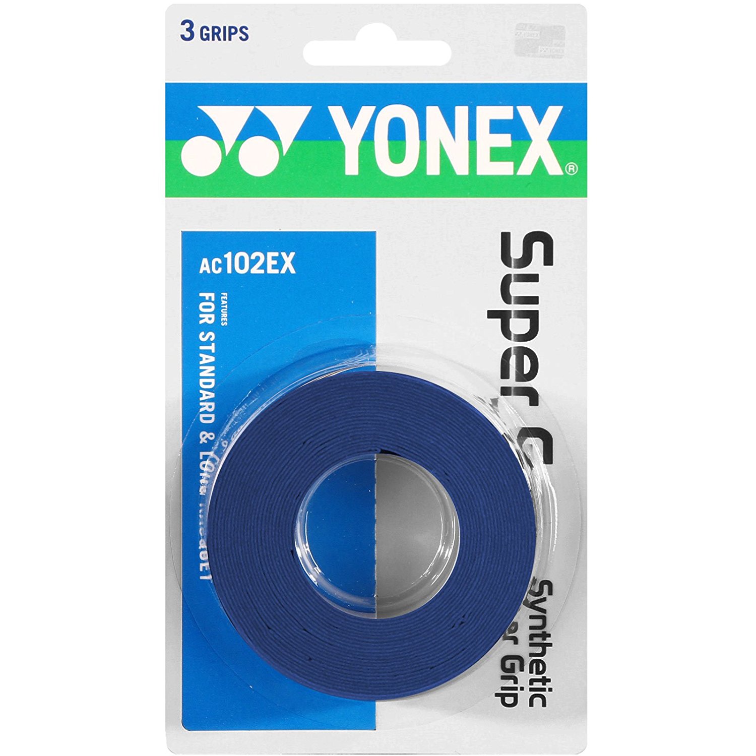 Yonex Overgrip Super Grap blue 3er Griffbänder Tennis Squash Badminton