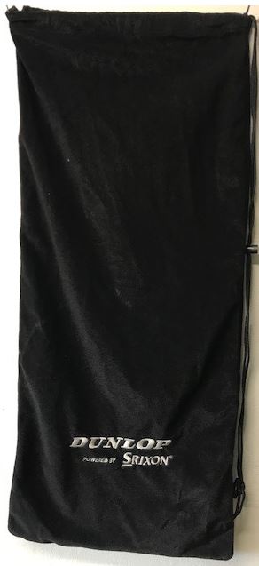 2 Dunlop Srixon fullsize Tennis Schlägerbeutel für je einen Tennisschläger black