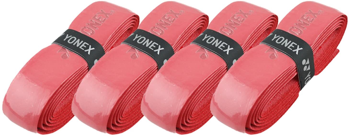 Yonex – Griffband für Badmintonschläger, Tennis oder Squash 4 x red